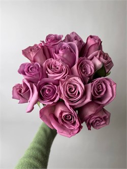 Роза Эквадор 15 шт сиреневая 10085